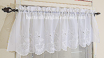 Sheer Windows Valacne 18"x60". Style 094. White Color
